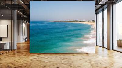 Background View at Cape Trafalgrar turquoise sea ocean white foa Wall mural