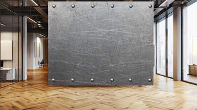 Steel plate with rivets Wall mural