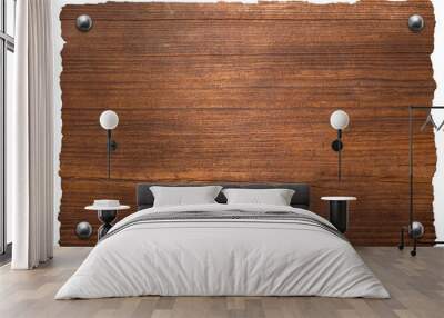 Wooden board with rivets Wall mural