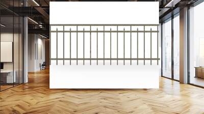 3d illustration of metal fence. white background isolated. icon for game web.  Wall mural