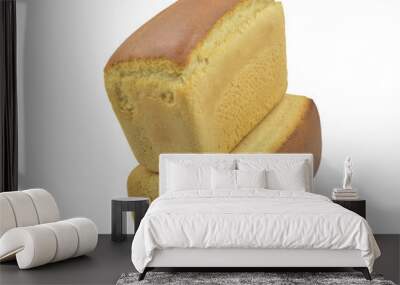 Loafs of bread isolated on white Wall mural