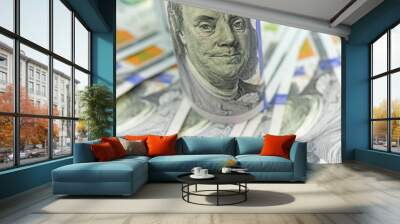 Many US 100 banknote Wall mural