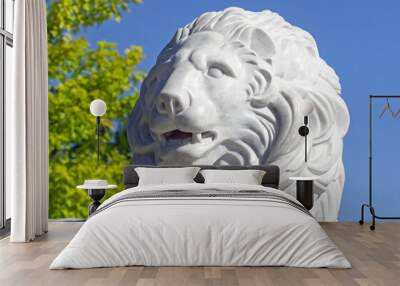 Sculpture of a lion from marble Wall mural