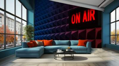 for radio stations: background with on air sign Wall mural