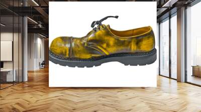 yellow shoe on transparent background Wall mural