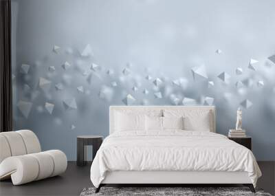 Abstract 3d polygonal futuristic background Wall mural