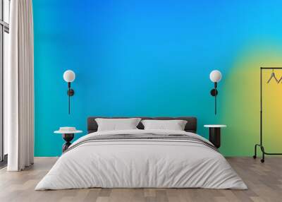 Color mesh gradient vector background. Smooth soft color blur of blue and yellow gradient background Wall mural