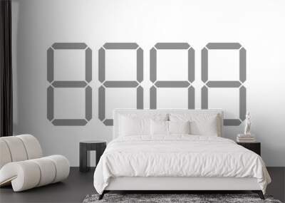 Digital price tag vector template digit numbers Wall mural