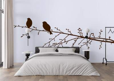 birds on a sprig Wall mural