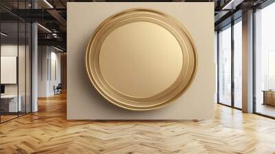 rounded gold plate Wall mural