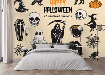 Halloween Icons Wall mural