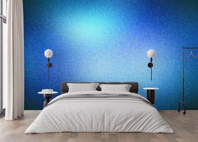 Dark blue glowing sanded glass shimmer effect. Textured surface background. Wall mural