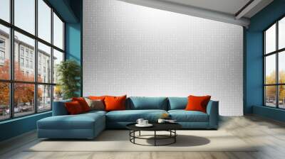 Translucent plexus light grey textured background. Dotted network. Wall mural