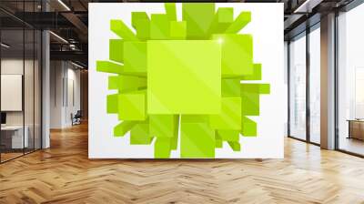 3d green abstract background Wall mural