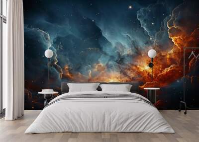 Flash, explosion of a supernova in the distant past of the formation of the Sun planetary system Wall mural