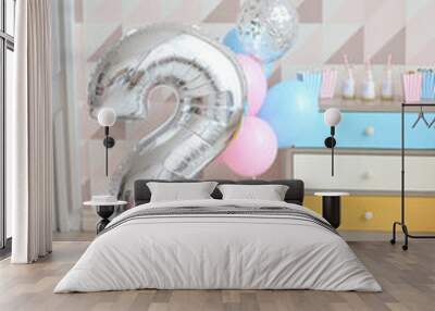 Party decoration for two years Wall mural