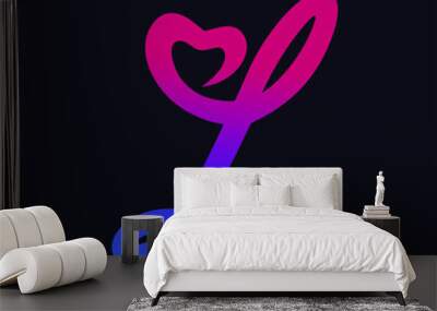 Beautiful letter l initial premium logo vector Wall mural