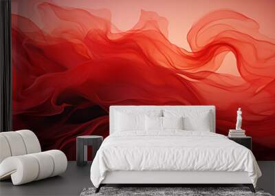 Elegant red graphic background Wall mural