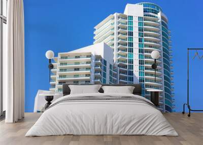 modern building architecture of miami beach. Wall mural