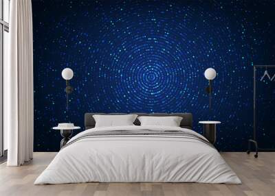 abstract tech future blue background space with light glitter vector design Wall mural