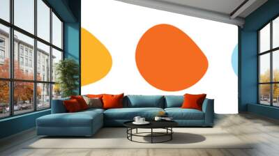 Blob shapes colorful collection vector design elements isolated. Abstract stains shape vector set Wall mural