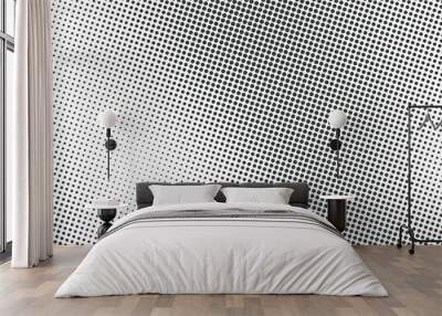 Halftone background vector design horizontal dotted in black color Wall mural