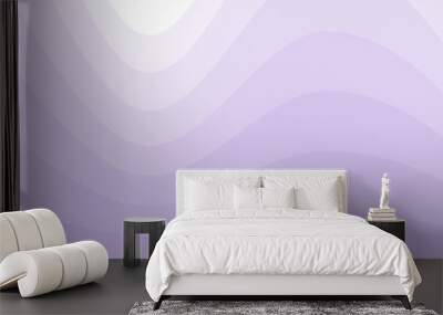 Abstract gradient vector background with wave elements. Purple banner with free space. Creative purple wallpaper for flat style design. Wall mural