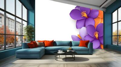 A floral pattern suitable for home decor, fashion, and many other design applications. Wall mural