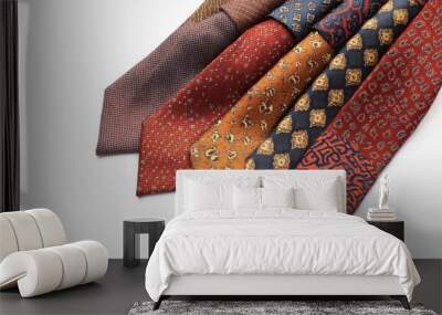 Colorful, stylish neckties with cutouts Wall mural