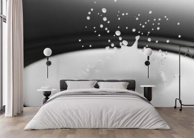 Milk is splashed, evoking freshness and vitality in this dynamic image. Wall mural