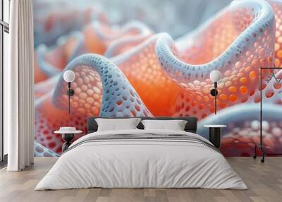 Muscle tissue designed in the style of futuristic organics Wall mural