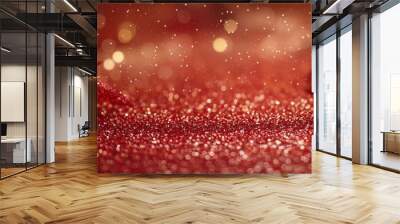 The background is a glittery abstract with glowing stars. Wall mural