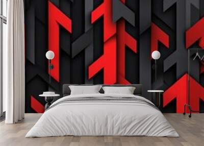 This intricate digital illustration evokes a modern sense of technology and design with its abstract geometric shapes and patterns. Wall mural