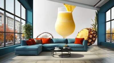 This refreshing summer cocktail features pineapple, coconut, and sugarcane. Wall mural