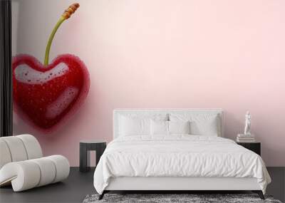 To emphasize a cherry, we have isolated it on a bright and colorful background. Wall mural