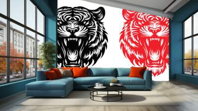 simple minimalist tiger head wild animal logo vector illustration template design	
 Wall mural