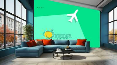 illustration of travel and trip concept, summer vacation Wall mural