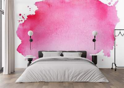 Aquarelle illustration isolated on white with an abstract watercolor pink flower. It can be used as a background for text or as a spot. Wall mural