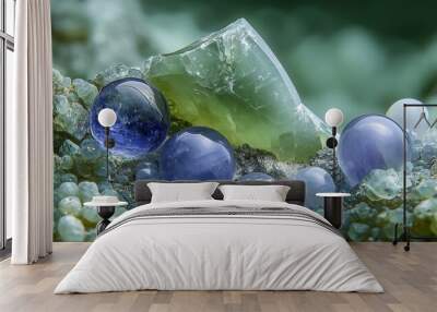 As a precious gemstone, jade is known for its rich green color, smooth texture, and cultural significance. The gemstone exist in two distinct forms: nephrite and jadeite. Wall mural