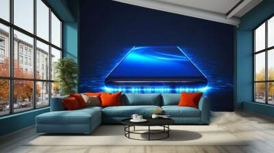 Modern illustration of smartphone display light. Technology mobile display light. Wall mural