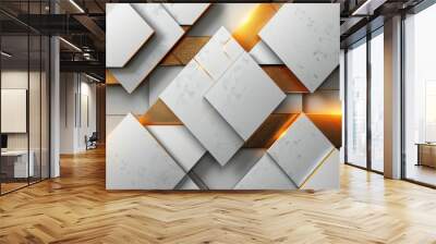 This abstract background has golden diagonal lines and shadows. It is designed to be suitable for presentations, posters, flyers, covers, banners, and websites. Wall mural