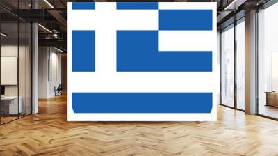 Greece Flag Badged on Holder suitable for many uses  Wall mural