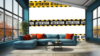 under construction attention design three colors Wall mural