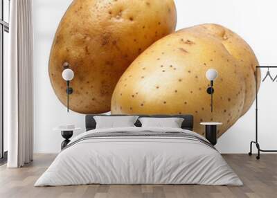 2 potatoes Isolated on transparent background Wall mural