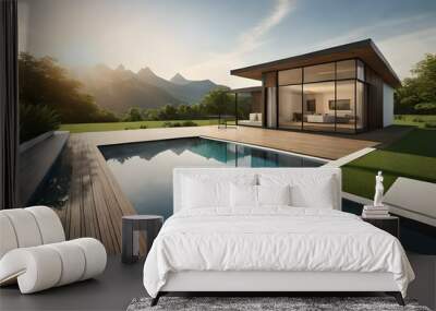 luxury swimming pool Wall mural