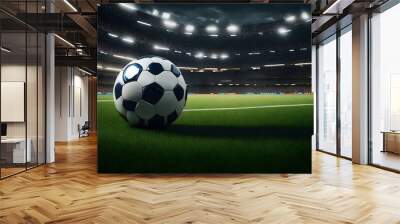 soccer ball on stadium Wall mural