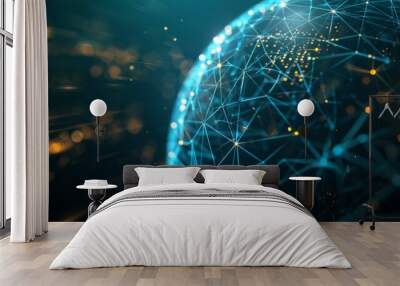 background with spheres Wall mural