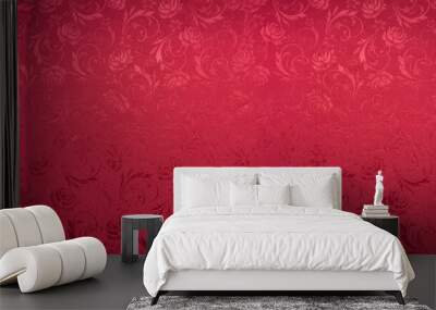 Rose texture background, Red background. Wall mural