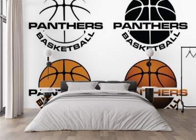 Panthers Basketball Team Design is a sports team design which includes a basketball graphic and text and is perfect for your school or team. Great for Panthers t-shirts, mugs and promotions. Wall mural