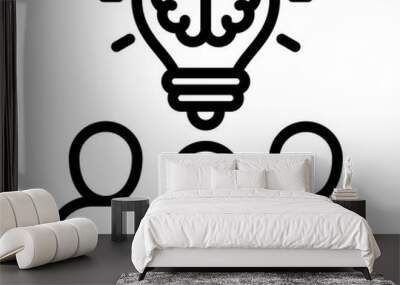 Brainstorming Icon Wall mural